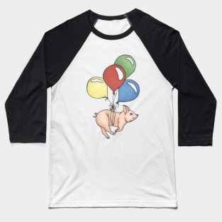 Balloon Piggy Baseball T-Shirt